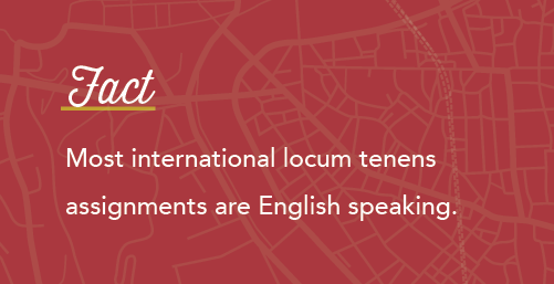 graphic saying most international assignments are english speaking