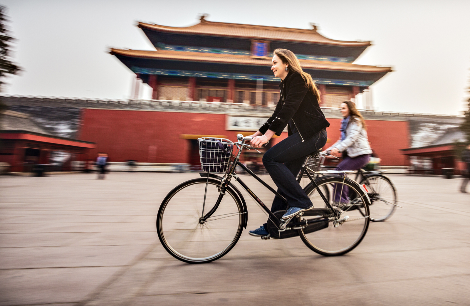 riding bikes in China