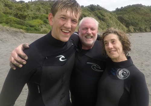 Dr. Phyllis Dunckel and family in New Zealand