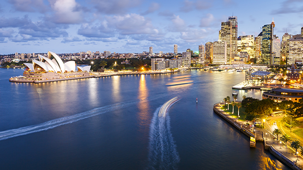 Sydney Harbour at sunset