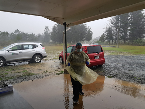 New Zealand clinic workers in car par