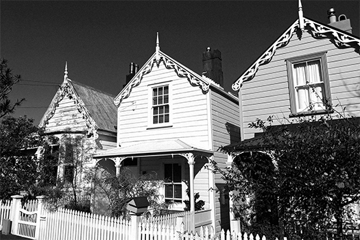 Small row houses in New Zealand