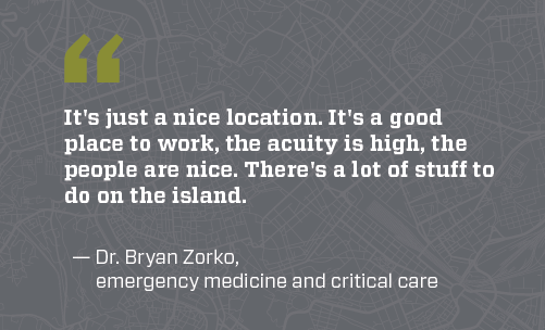 Dr Zorko quote on how he enjoys living like a locum in Guam