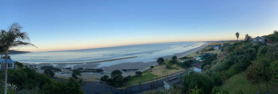 Far North region in New Zealand ocean panorama