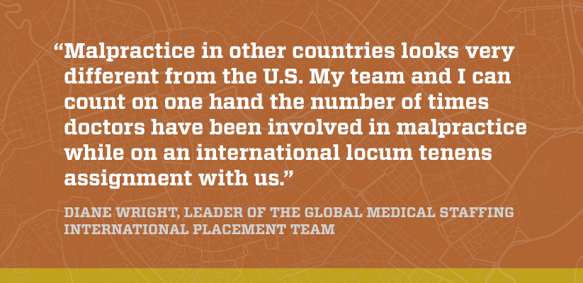 Quote about how malpractice looks in different countries