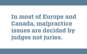 Quote about judges vs. juries in malpractice cases