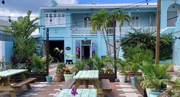 A courtyard in St. Croix