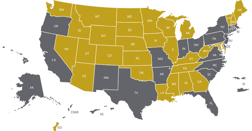 interstate licensure member states map