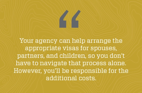 graphic saying locums agency can help secure a visa for spouse and children of physicians going on assignment in NZ