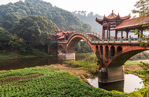 Bridge over river in China