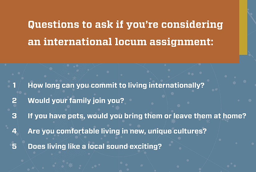 Infographic - questions to ask before choosing an int'l locums assignment