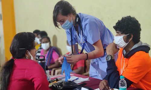 Dr Liewen and patient medical mission India