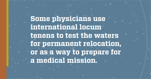 Infographic - test waters for permanent relocation by working international locums