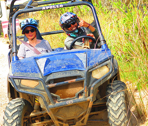 Dr Ming four-wheeling in Guam