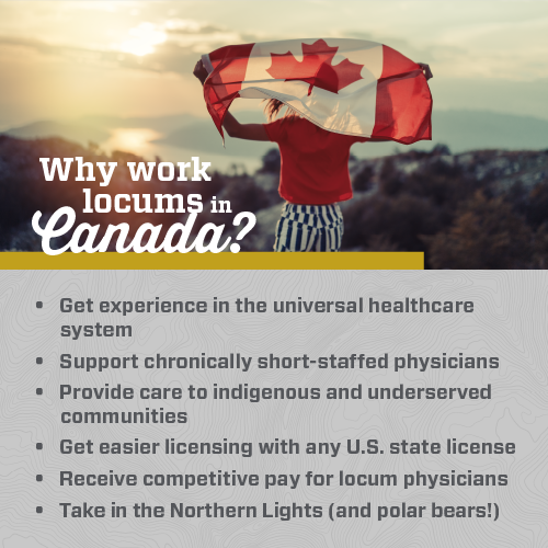 Infographic why locum tenens in Canada