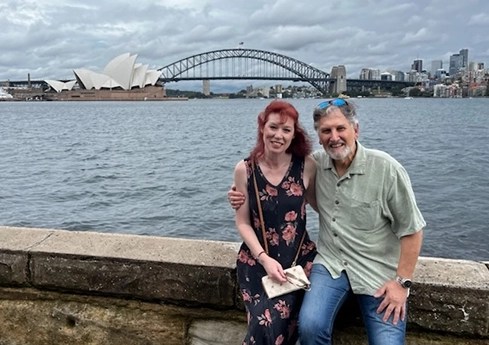 Dr Stiller and Angela in Australia