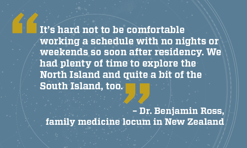 Dr Ross pull quote on international locums out of residency