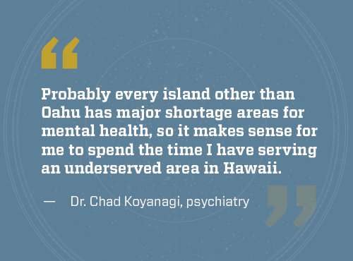 Dr Koyanagi quote about working locum tenens in Hawaii