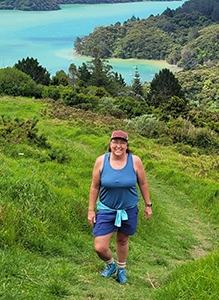 Picture of Dr Dayton's partner Rachel hiking