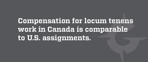 infographic about locums pay in Canada