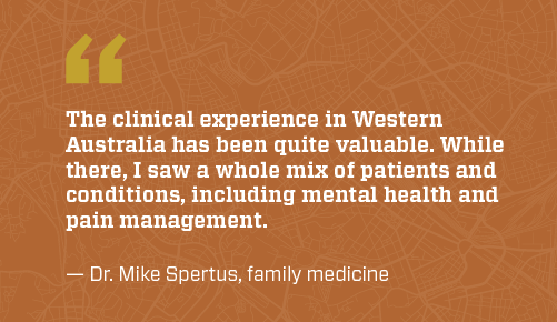 Quote from Dr Spertus about working locums in Australia