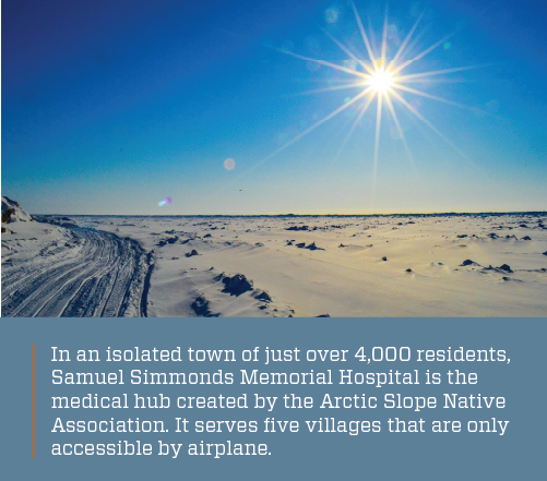 Infographic with information about the hospital in Alaska where the locum doctors worked