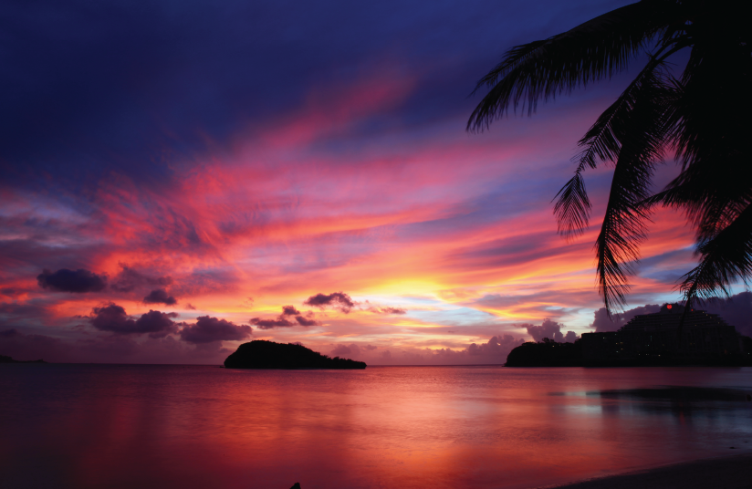 picture of sunset in Pacific Islands