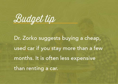 Graphic of budget tip for locums going to Guam