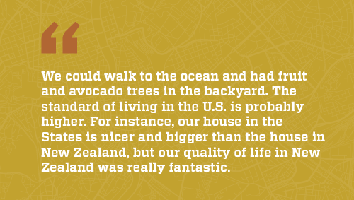 Quote from Dr Heine about his family's time living in New Zealand