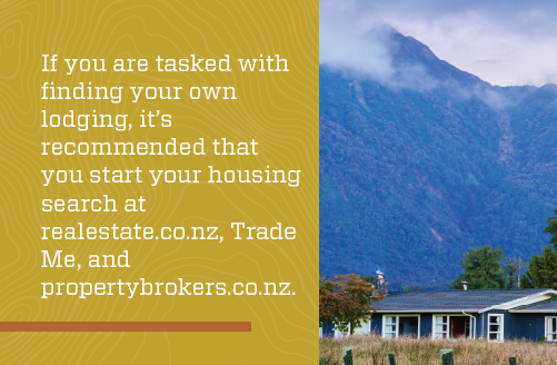 Graphic with names of websites that are best used to find housing in New Zealand