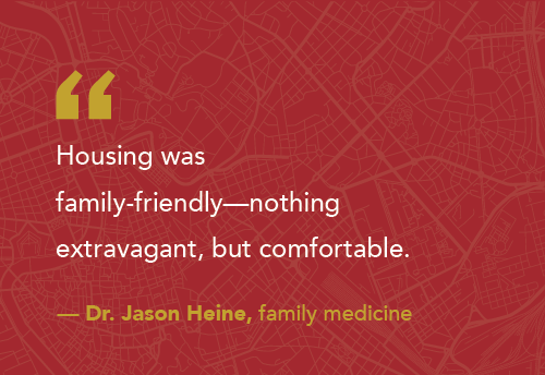 Dr Heine quote about how his locums housing in NZ was comfortable and family friendly
